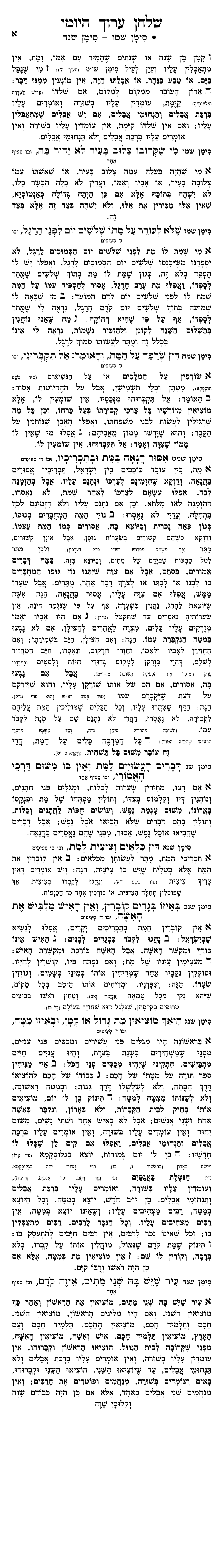 שולחן ערוך היומי - כט אדרא